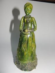 Early Earthenware Hand made Victorian Woman