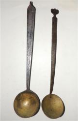  Unique Pr.Early DecoratedIron & Brass Spoons 