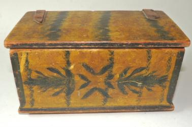Early Paint Decorated Trinket Box