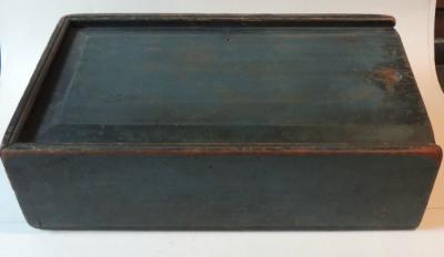 Early Large Blue Candle Box
