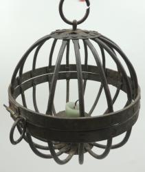 Early Iron Hanging Caged Ball Pricket