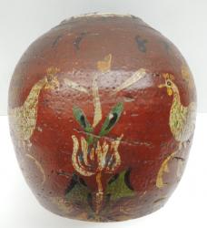 18th Century Pennsylvania Painted Jar