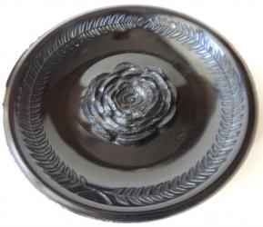 Ferroline Black Glass Plate ,Bridgeton NJ