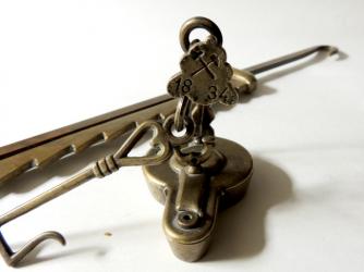 1834 Cast Brass Tremmel & Oil Lamp