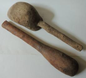 2 Early Native American Wooden Ladles