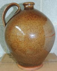 Large Early Redware  Ovoid  Jug