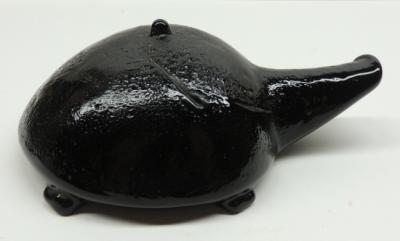 Rare Black Glass Turtle Whimsy 1825