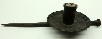 Early Iron Spike Candle Holder
