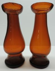 Rare Pr. Bottle Glass Hyacinth Vases
