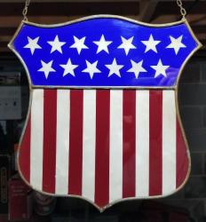 American Glass Patriotic Shield