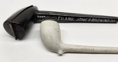 19th Century Advertising Pipe and Tin Case