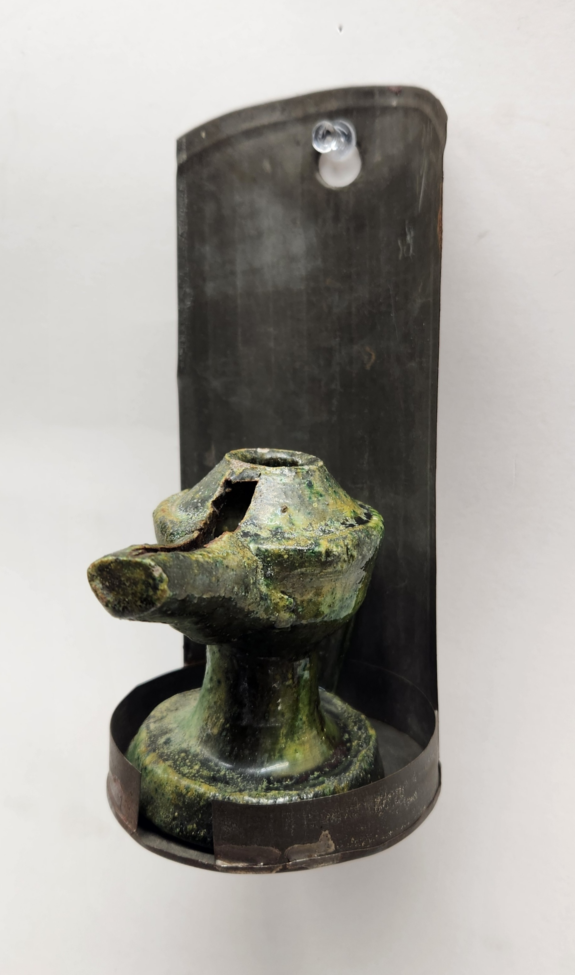 Rare Tin Sconce for a Fat Lamp