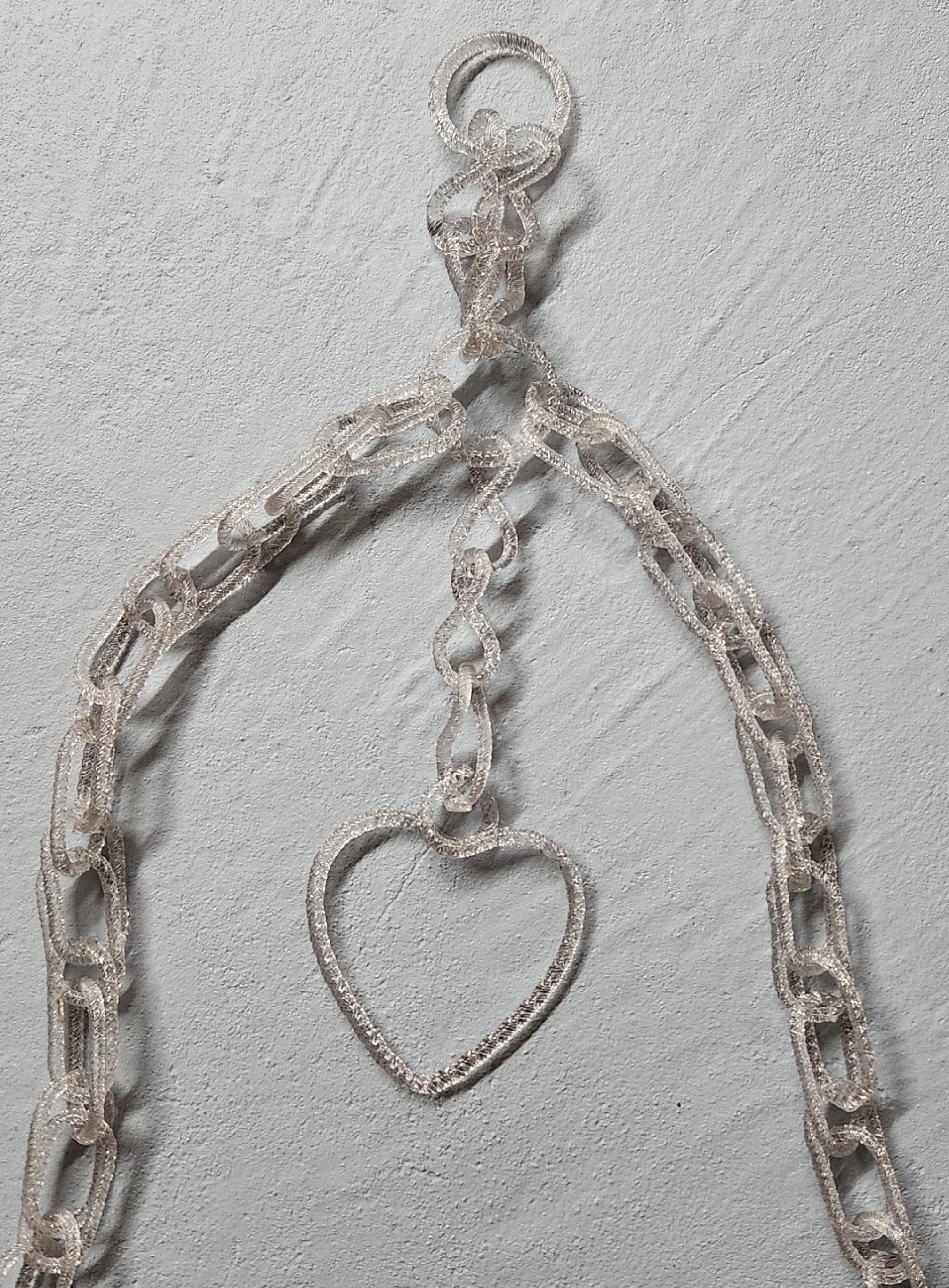 Fabulous Intricate Early Glass Chain 10' +