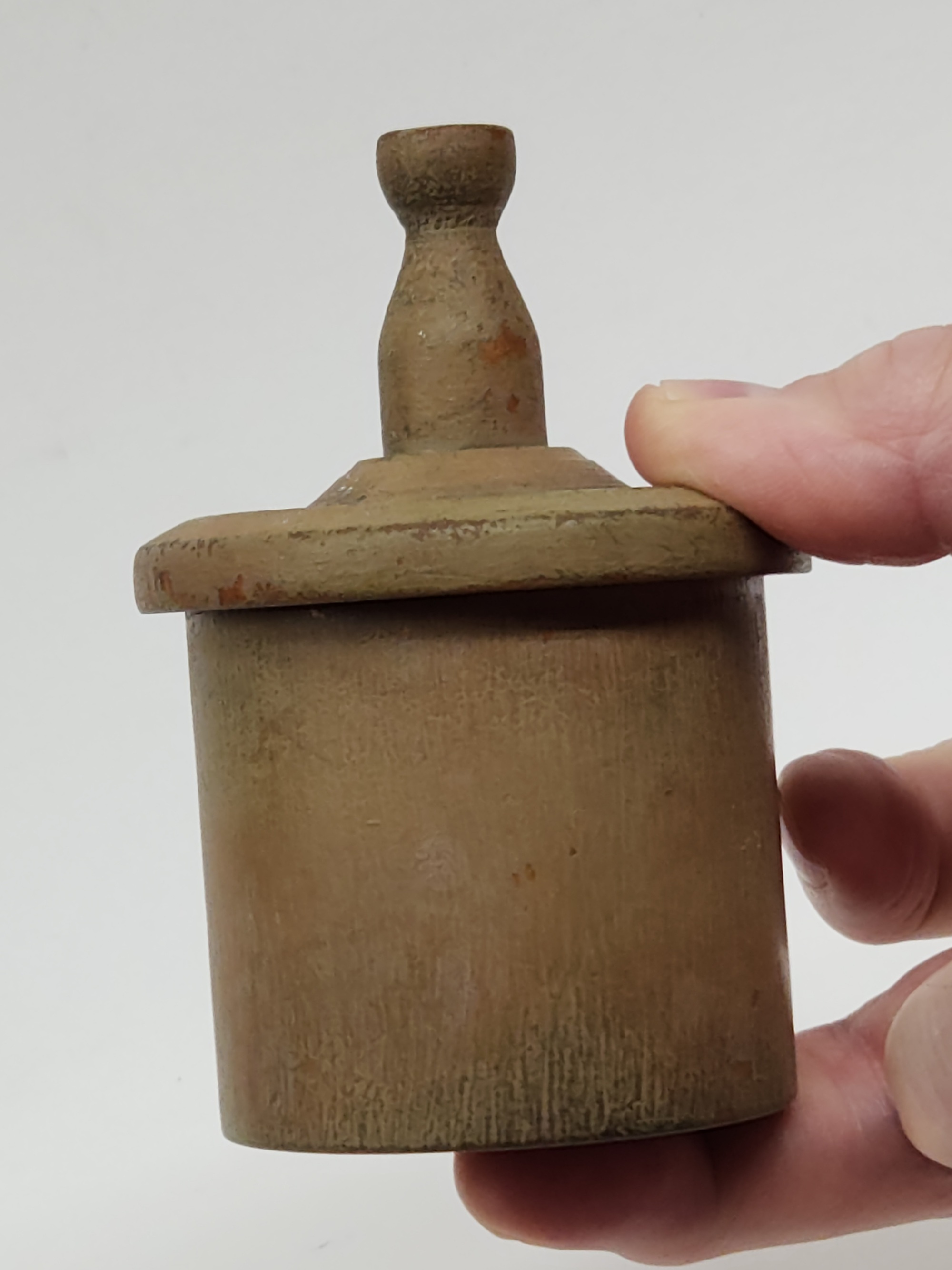 Excellent Early Painted Spice Container 