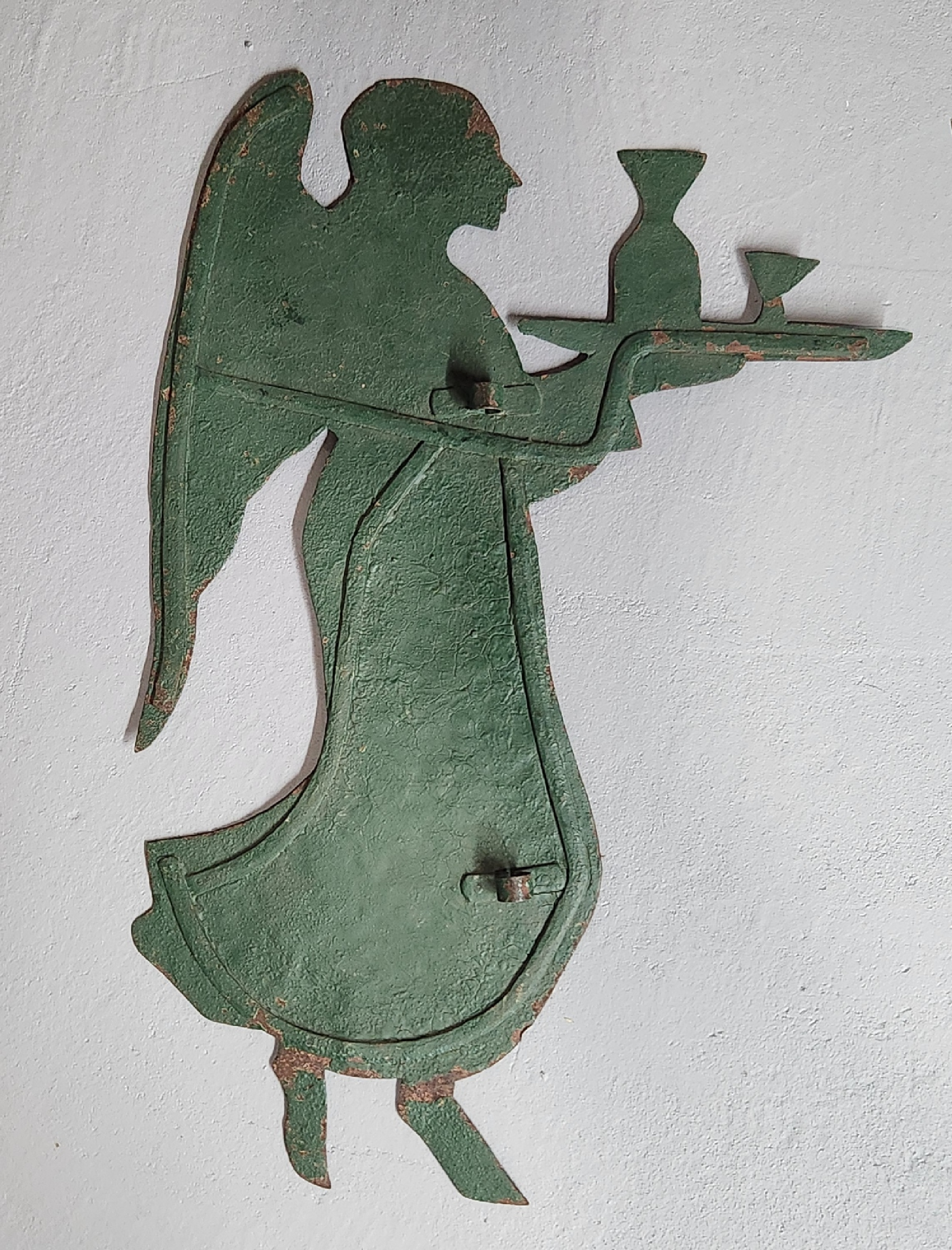 Large Sheet Iron Angel Weathervane