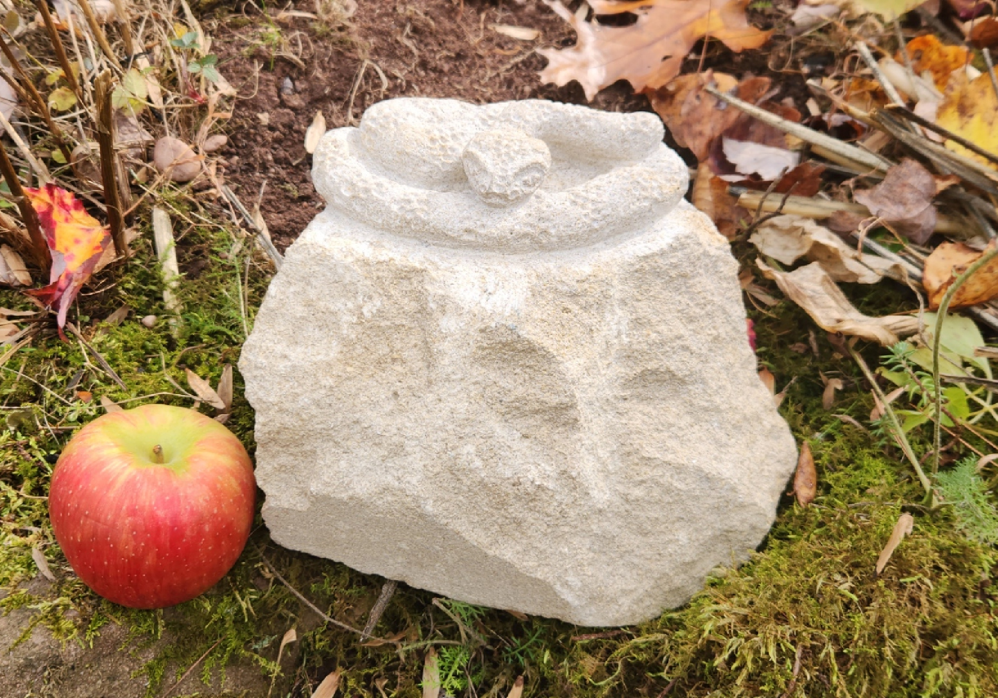 American Rattlesnake Carved in Granite