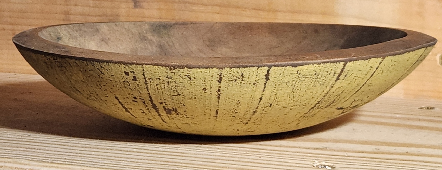Sweet 7" Yellow Wooden Bowl