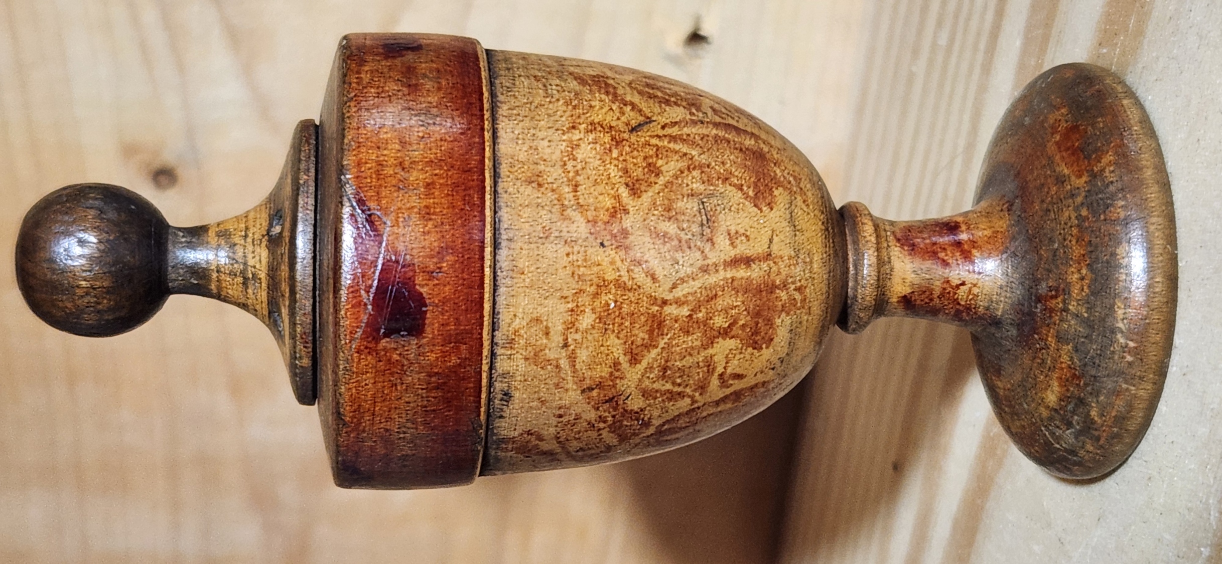 Early Decorated Pennsylvania Spice  Shaker 