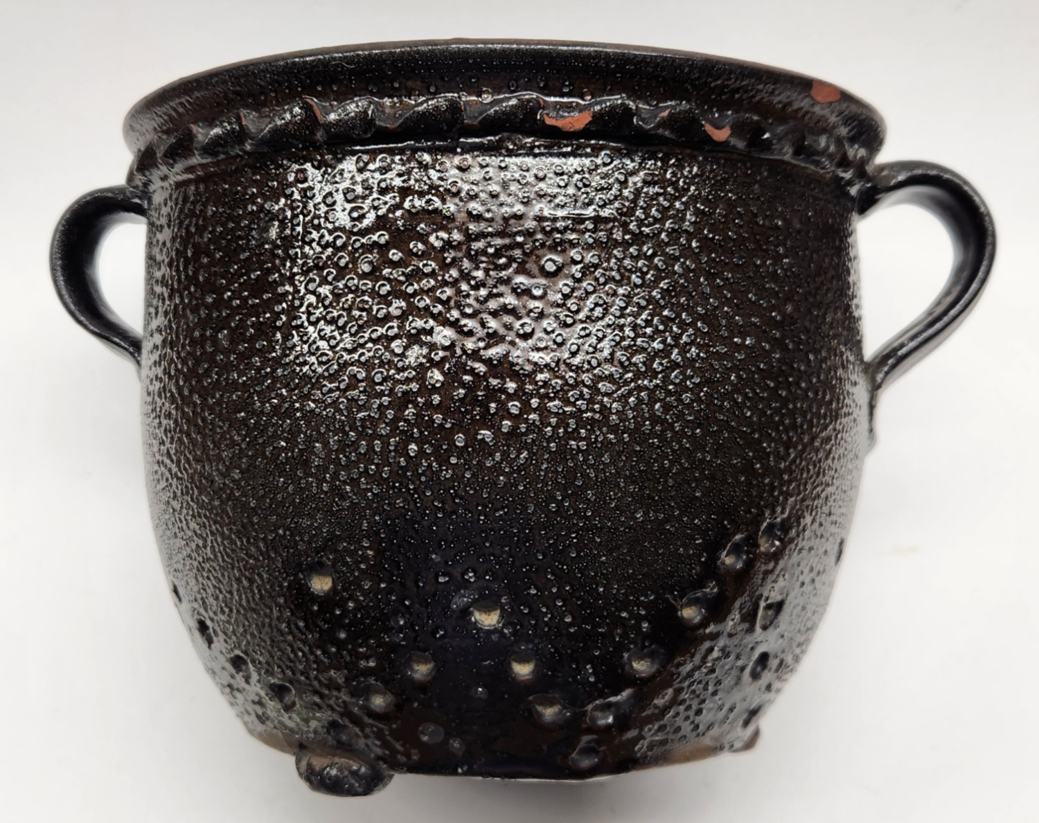 Rare & Unusual PA Redware Colander