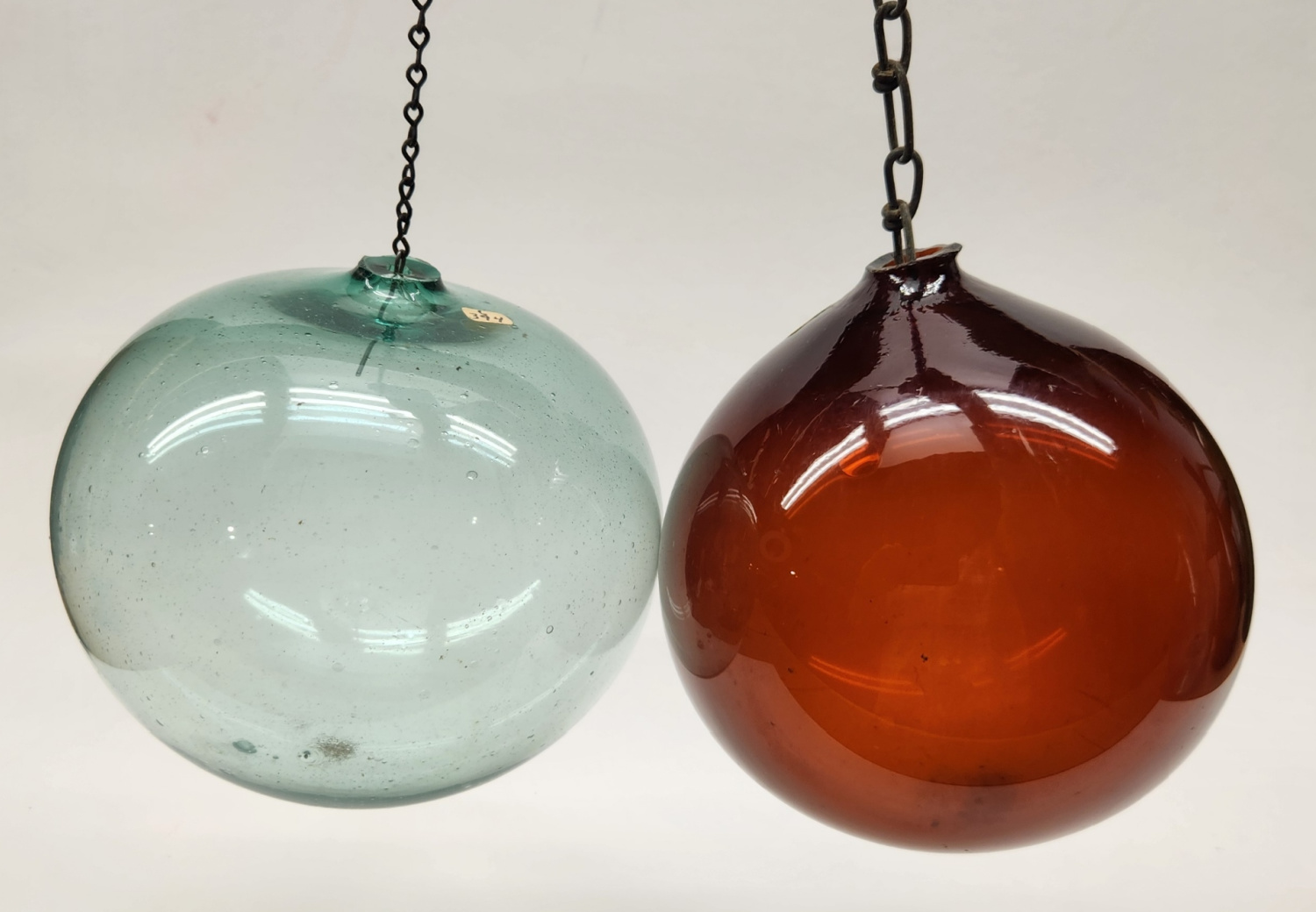 2 Early 19th Century SJ Witch balls and Chains